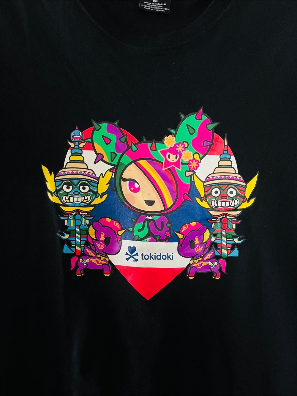 Tokidoki Bangkok Thailand Exclusive Black Graphic Heart Tee (Limited Edition) - Picture 5 of 5